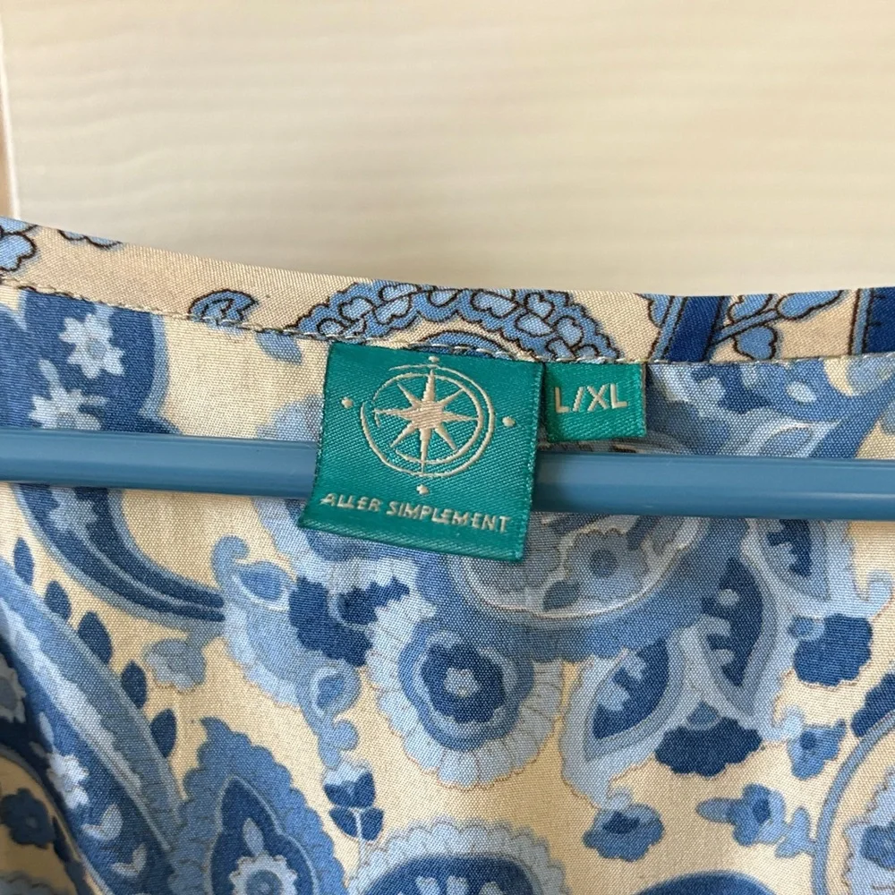 Blue and cream Paisley Maxi Dress - Picture 2 of 4